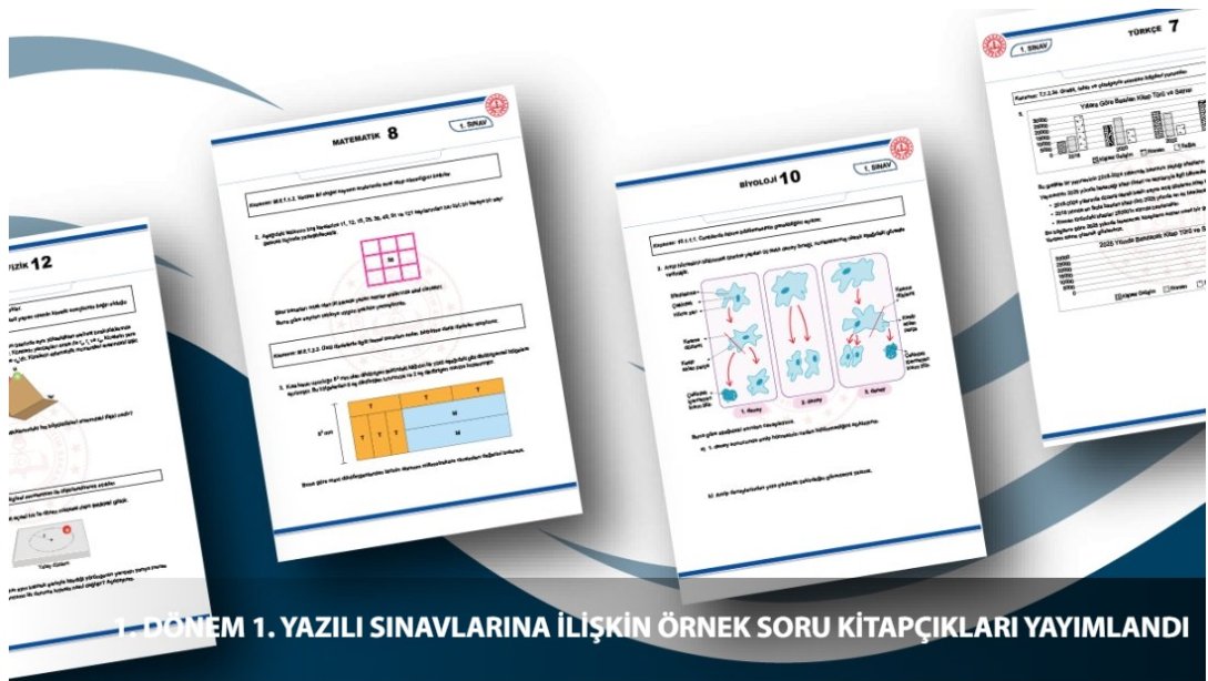 1. DÖNEM 1. YAZILI SINAVLARINA İLİŞKİN ÖRNEK SORU KİTAPÇIKLARI YAYIMLANDI