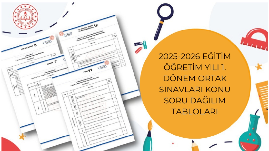 İLİMİZ BİRİNCİ DÖNEM ORTAK YAZILI SINAVLARA YÖNELİK 